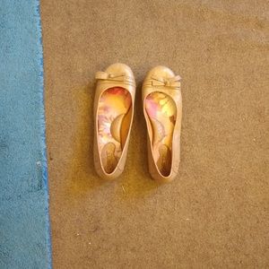 Born Beige Nude Bow Tie Ballet Flats